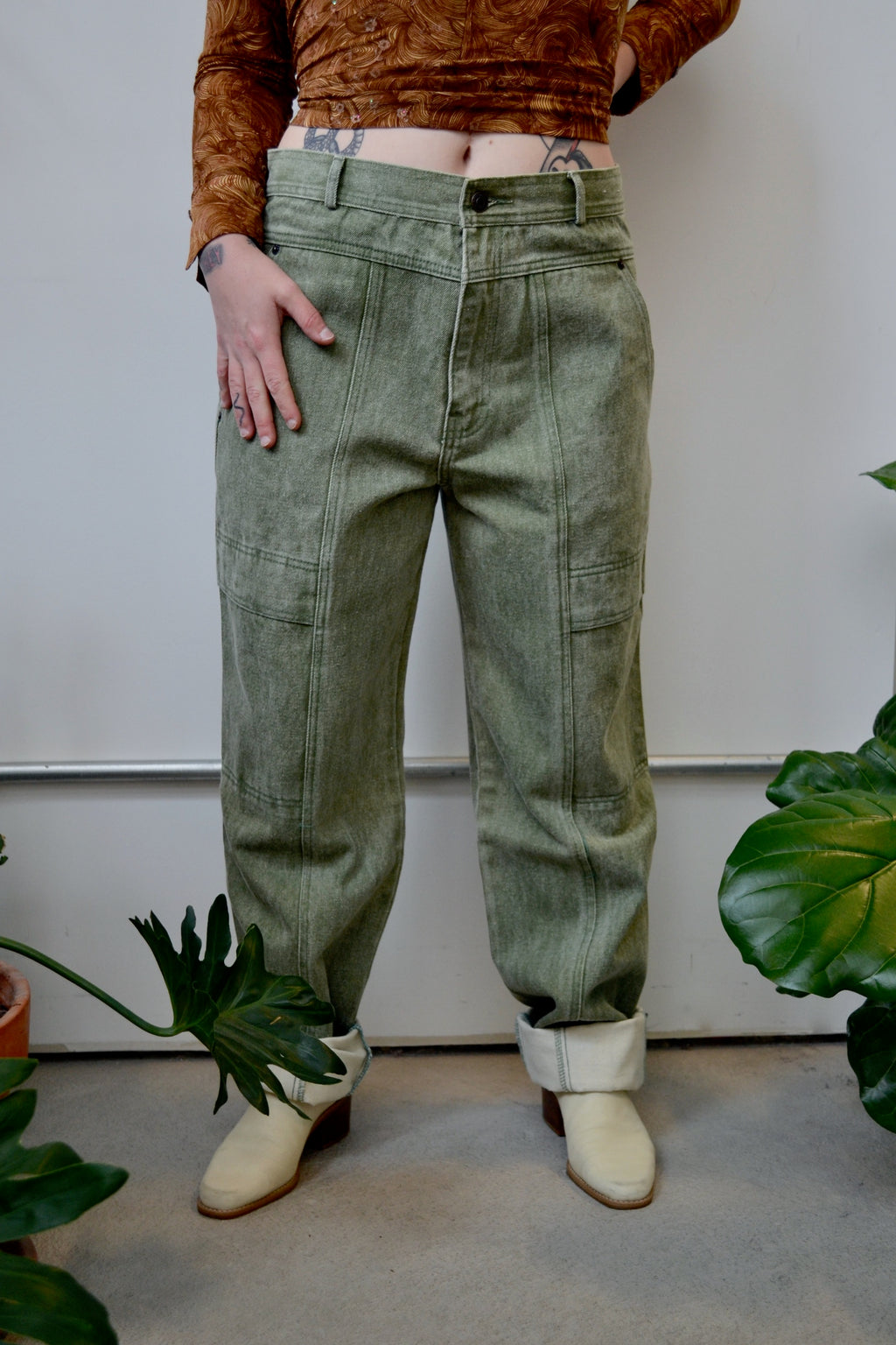 Jordache Green Cargo Jeans