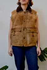 Suede Shearling Vest