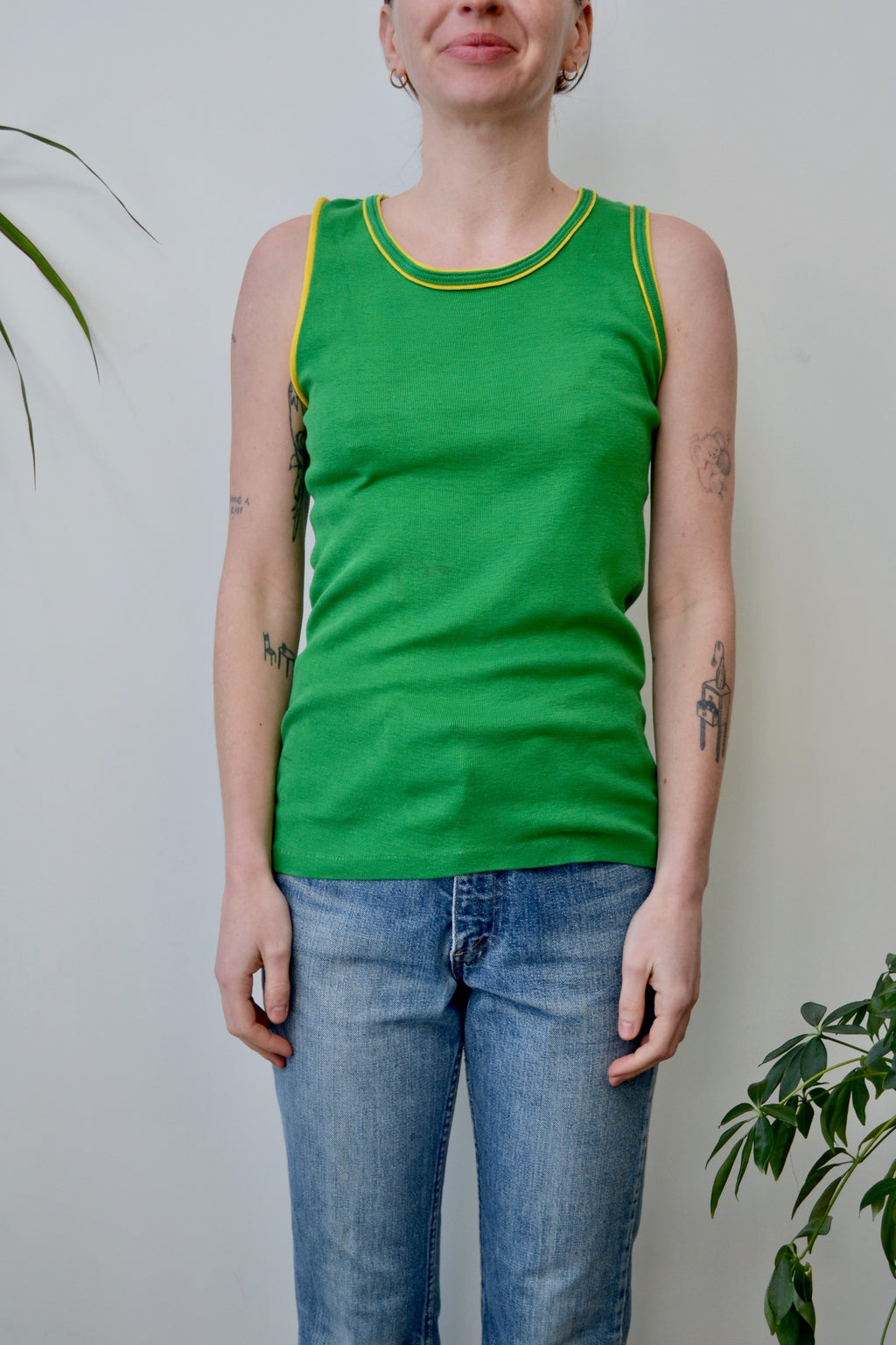 Green And Yellow 70s Tank
