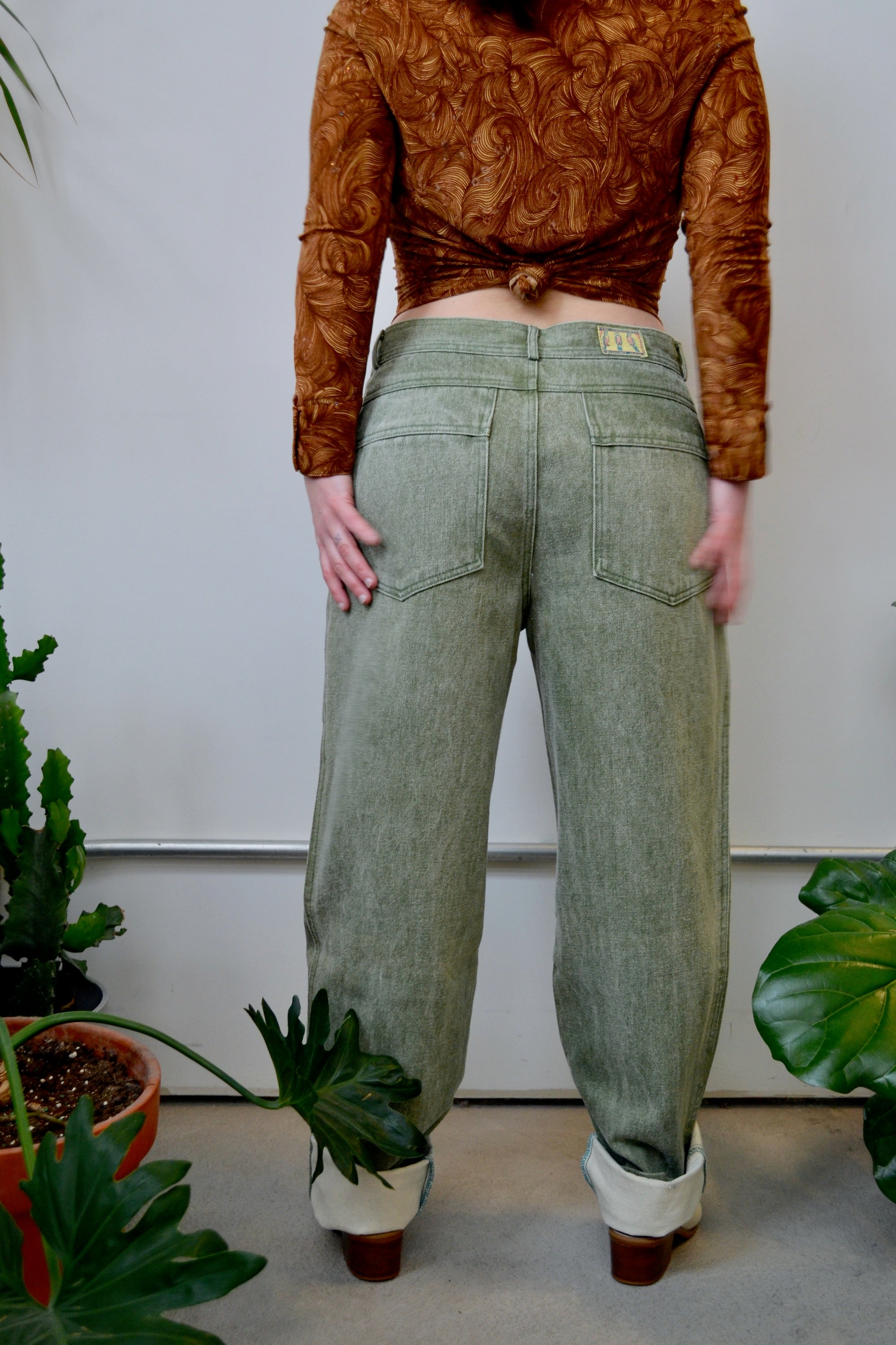Jordache Green Cargo Jeans