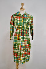 70s Plaid House Dress