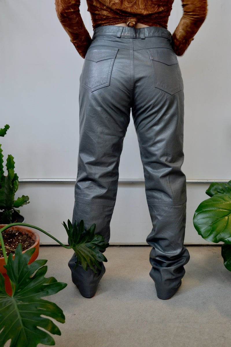 Grey Leather Pants – Community Thrift and Vintage