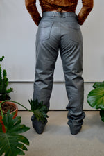 Grey Leather Pants