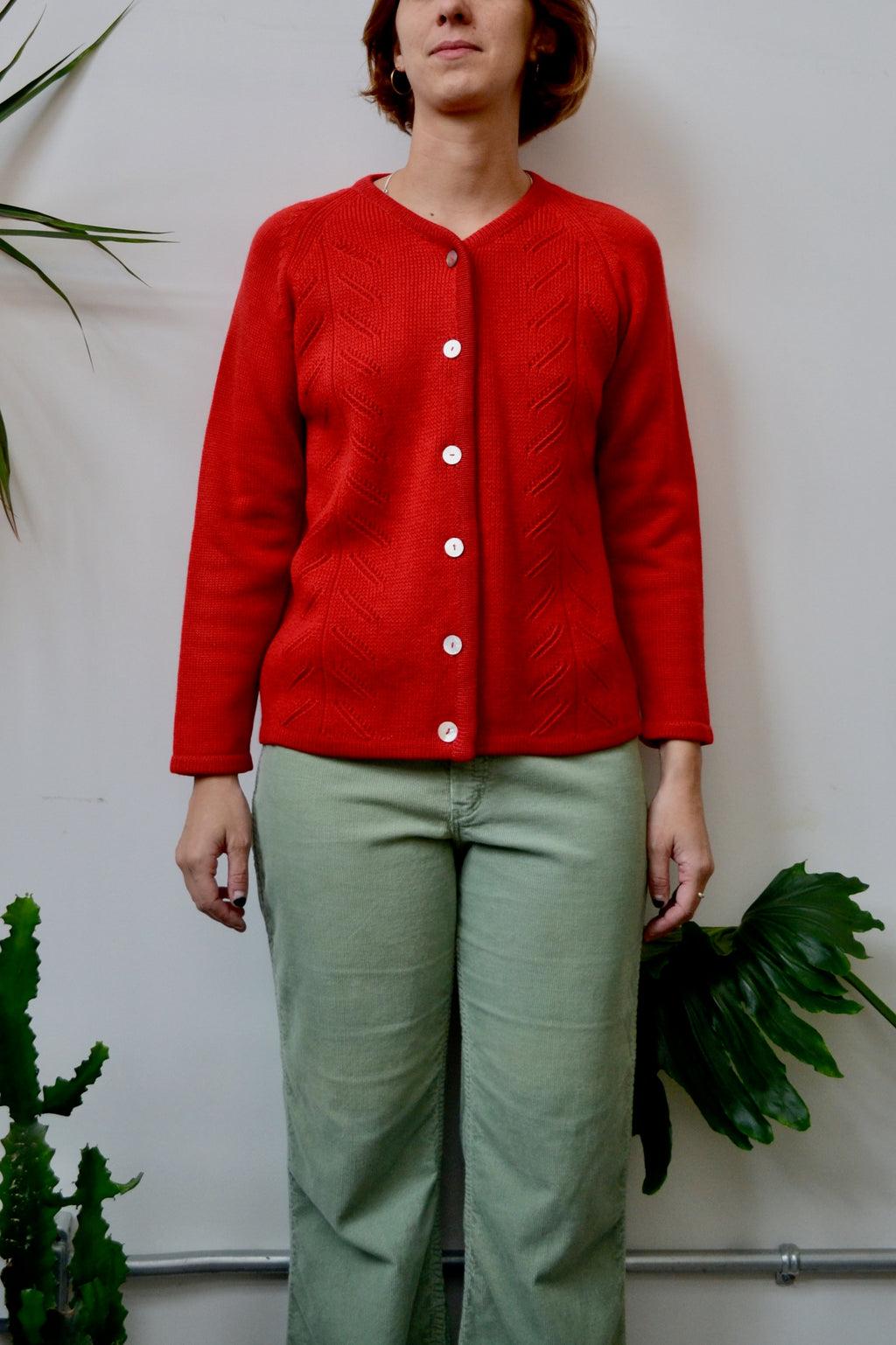 Fishbone Wool Cardi