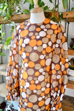 70s Polkadot Shift Dress