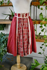 Maroon Quilted Bolero and Prairie Skirt Set