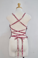 Reversible Cotton Lace Up Top