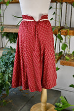 Maroon Quilted Bolero and Prairie Skirt Set