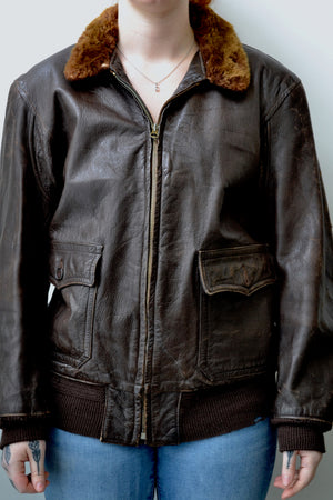 WWII USN Leather Flyer Jacket