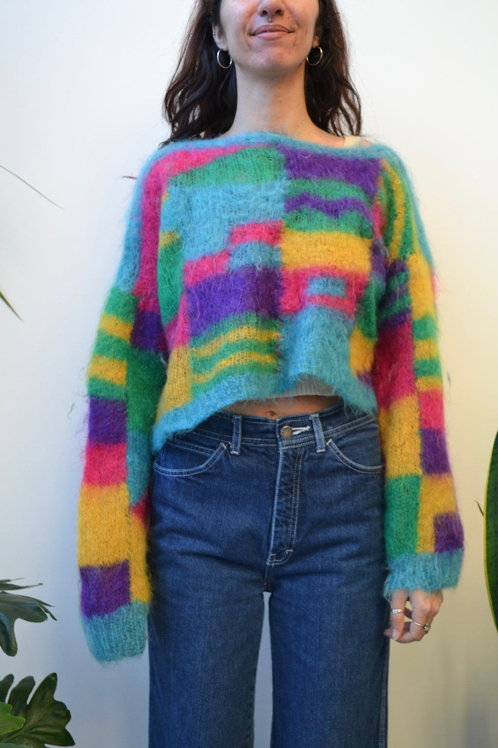 Asymmetrical Handmade Mohair Sweater