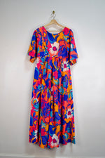 Vintage Abstract Floral Wide Leg Jumpsuit