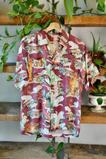 RARE Stunning 1940's/1950’s Cold Rayon Button Up
