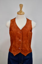 Rust Suede Western Vest