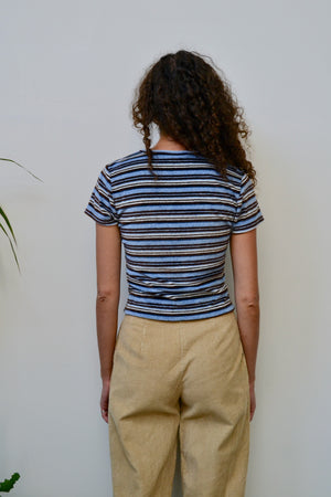 Striped Velour Tee