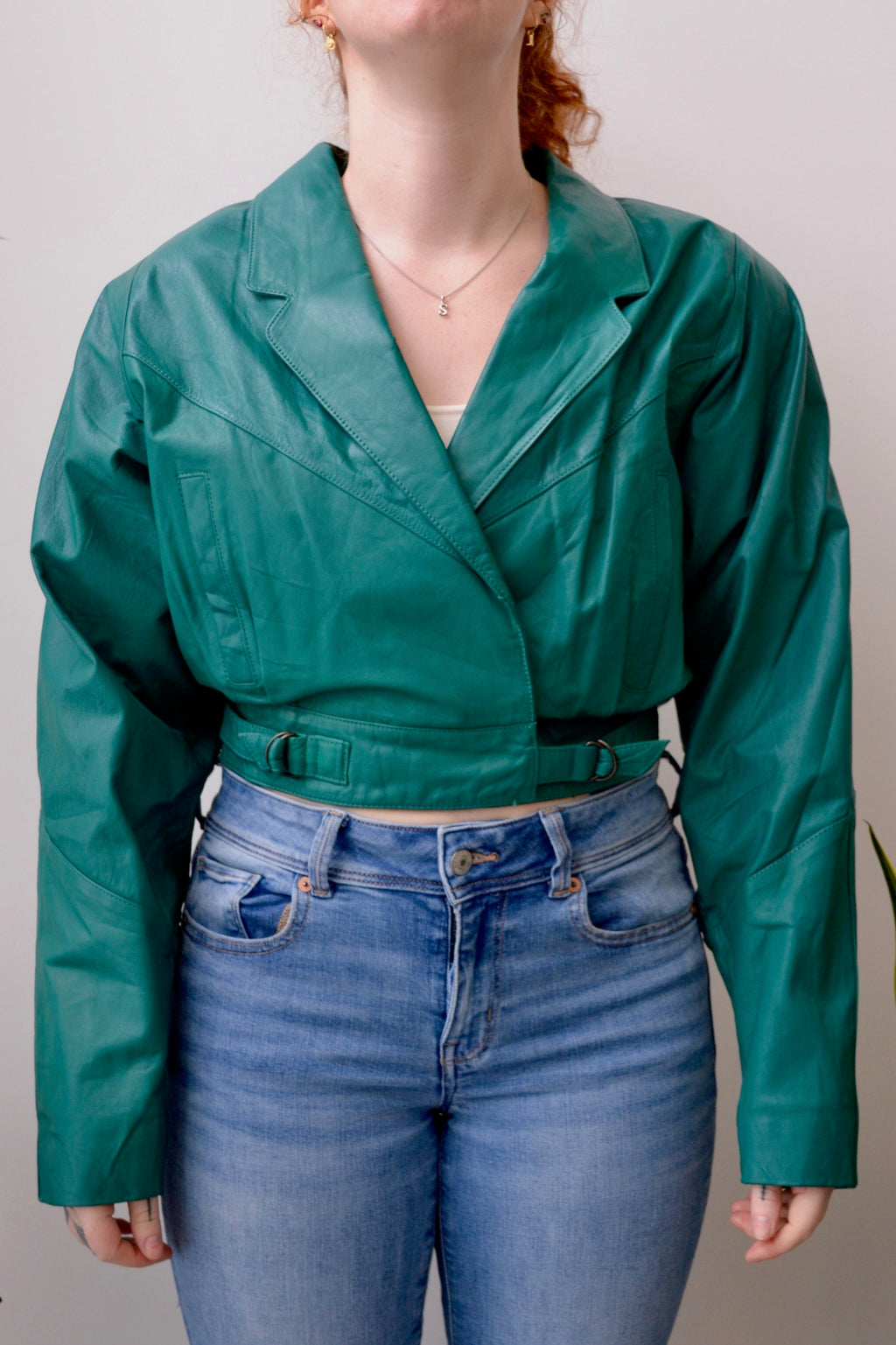 80s Evergreen Cropped Leather