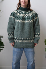 Bulky Green Icelandic Knit