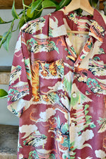 RARE Stunning 1940's/1950’s Cold Rayon Button Up