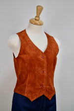 Rust Suede Western Vest