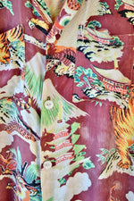 RARE Stunning 1940's/1950’s Cold Rayon Button Up