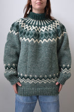 Bulky Green Icelandic Knit