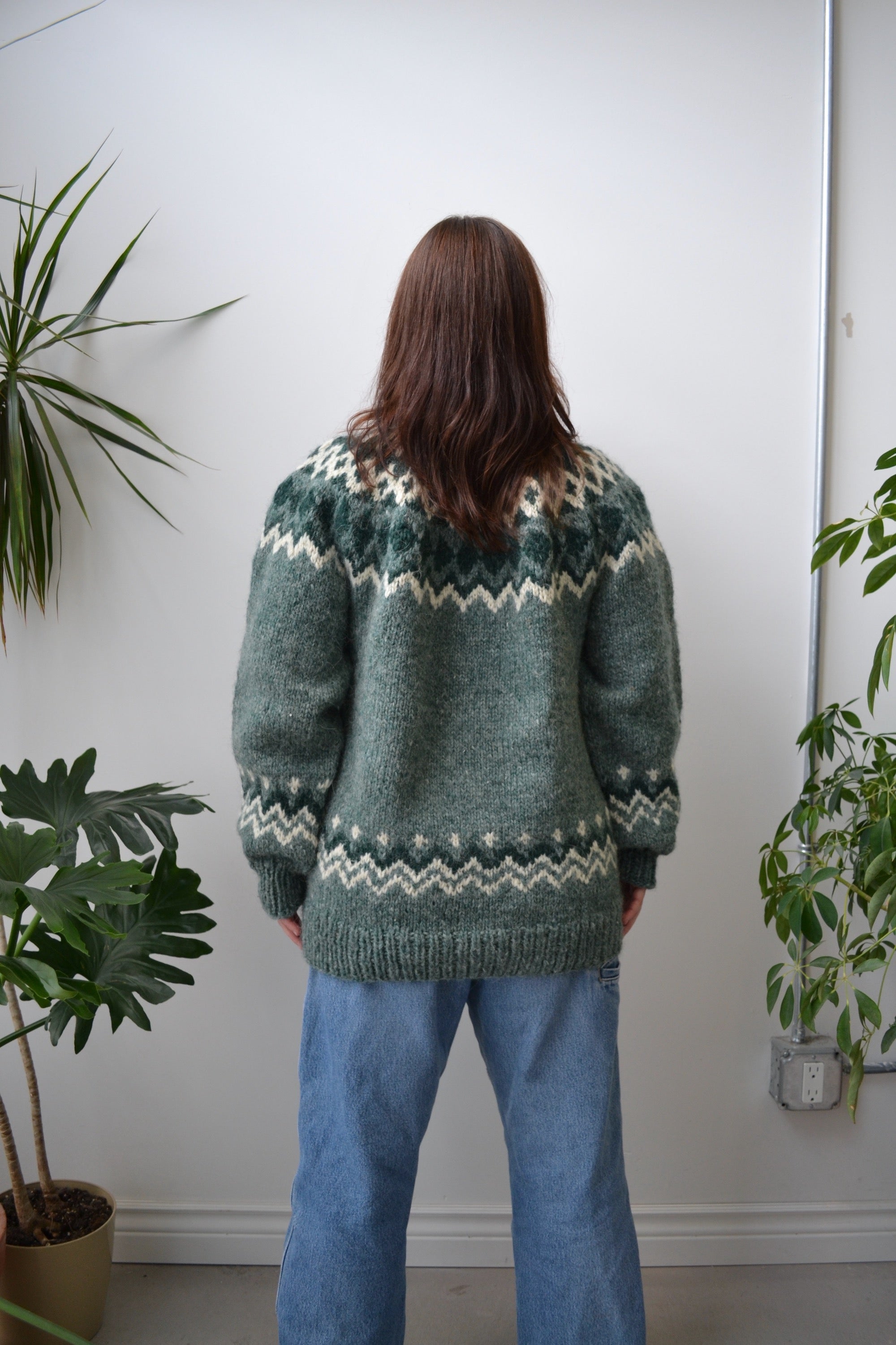 Bulky Green Icelandic Knit