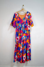 Vintage Abstract Floral Wide Leg Jumpsuit