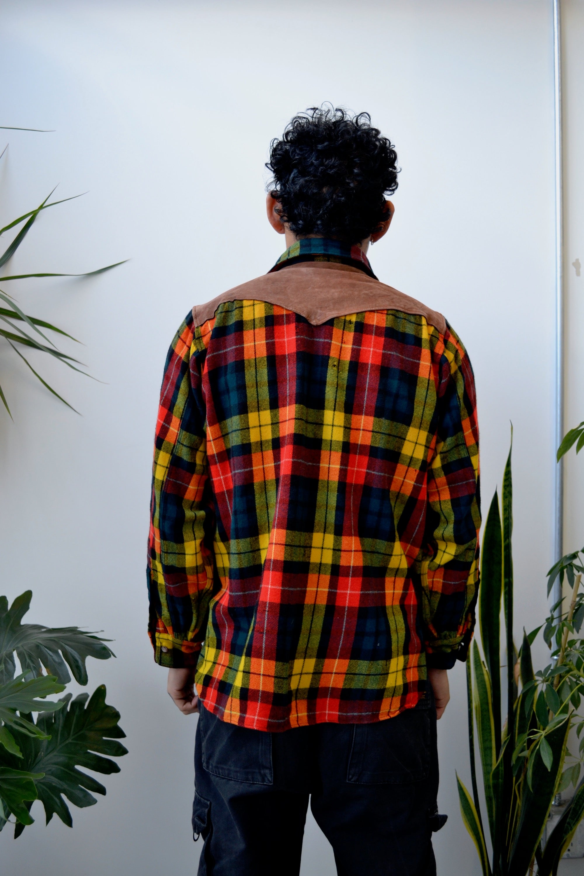40s Western Plaid Button Up