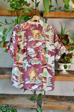 RARE Stunning 1940's/1950’s Cold Rayon Button Up