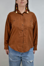 Chestnut Silk Blouse