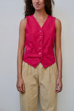 Berry Cotton Vest Top