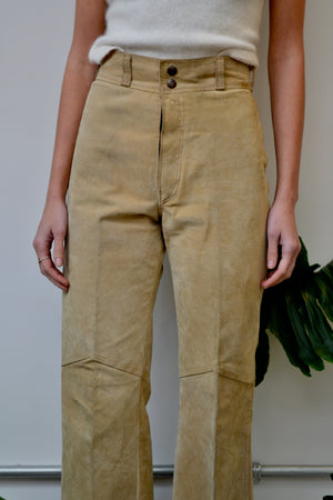 Woodstock Tan Suede Flares