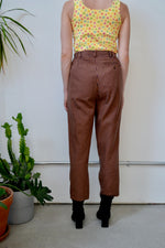 Brown Gingham Trousers
