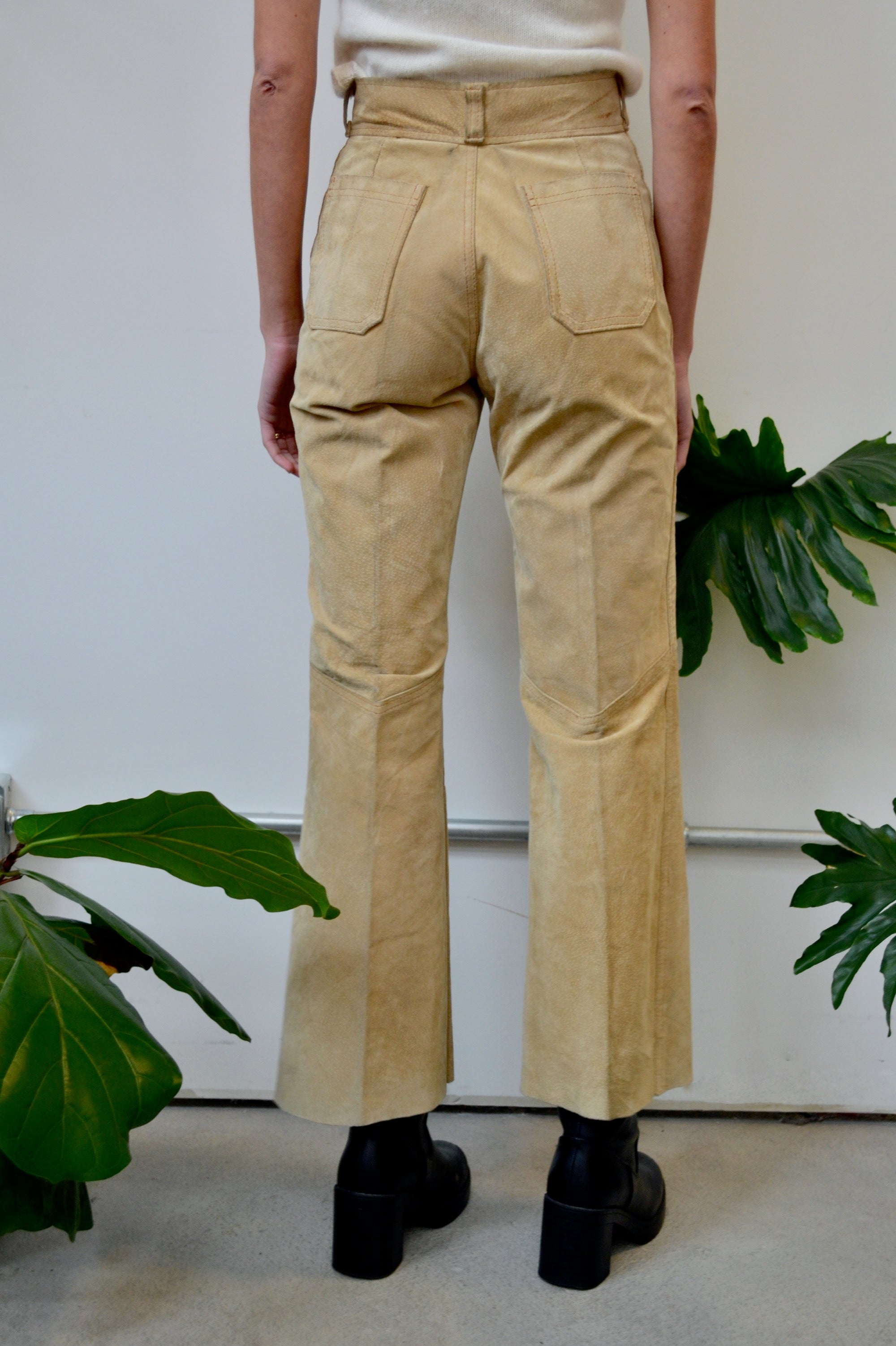 Woodstock Tan Suede Flares