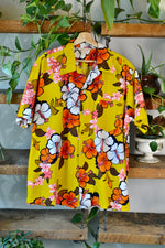 Royal Hawaiian Mustard Button Up