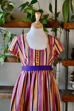 Striped Seersucker Empire Waist Maxi