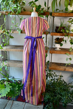 Striped Seersucker Empire Waist Maxi