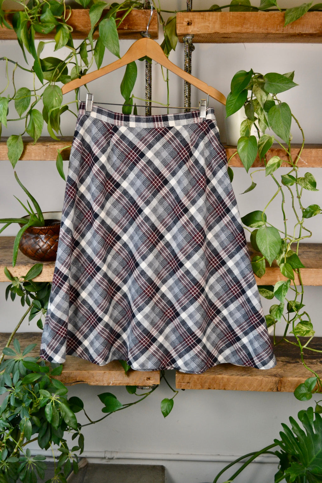 Dark Academia Plaid Skirt