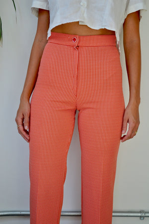 Orange Grid Trousers