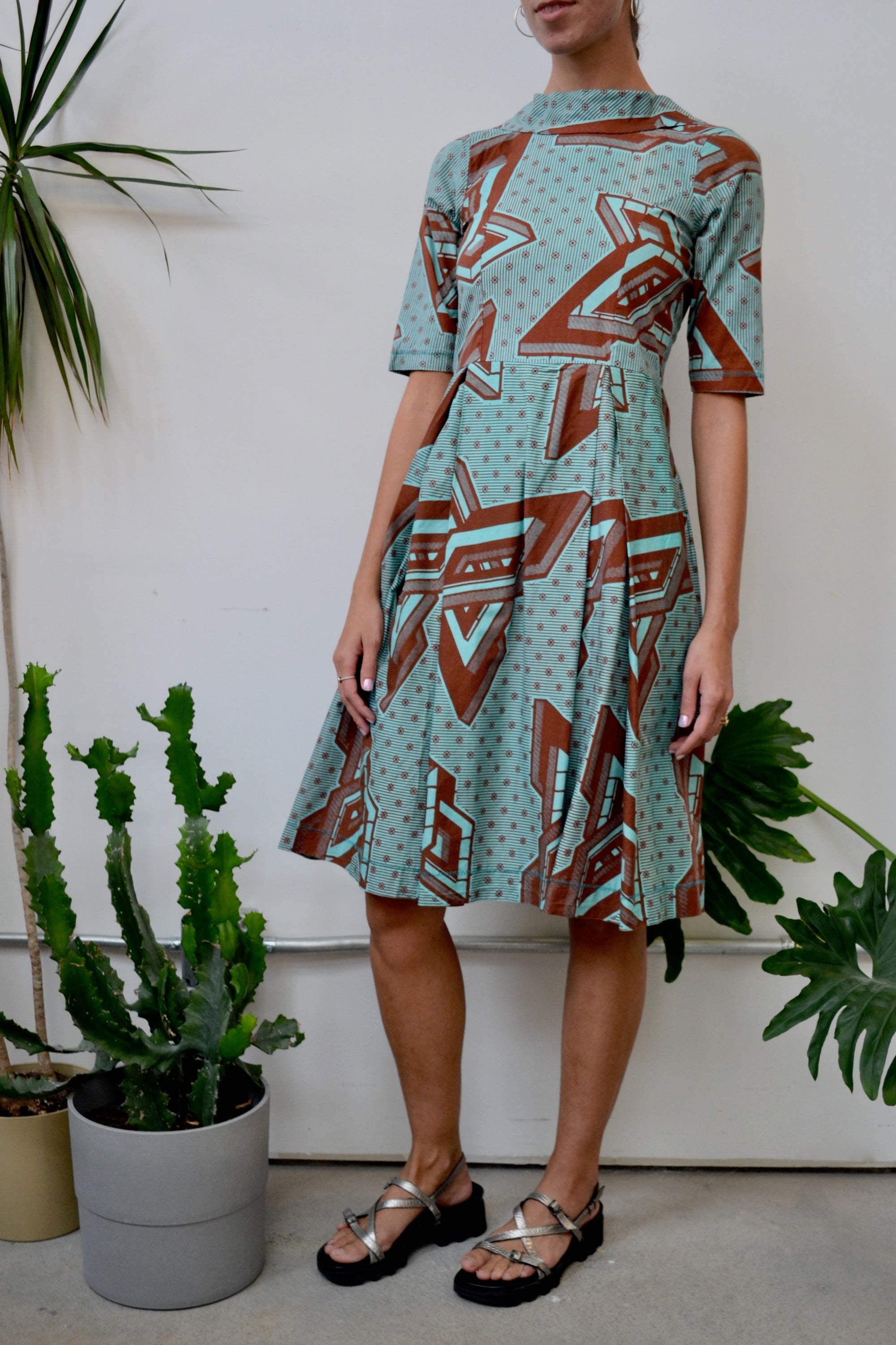 Earth And Water Abstract Dress