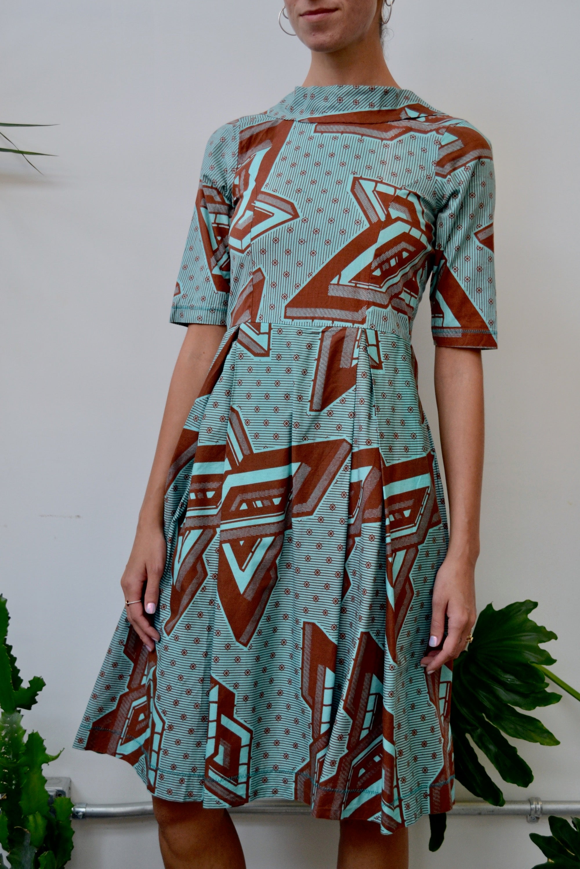 Earth And Water Abstract Dress