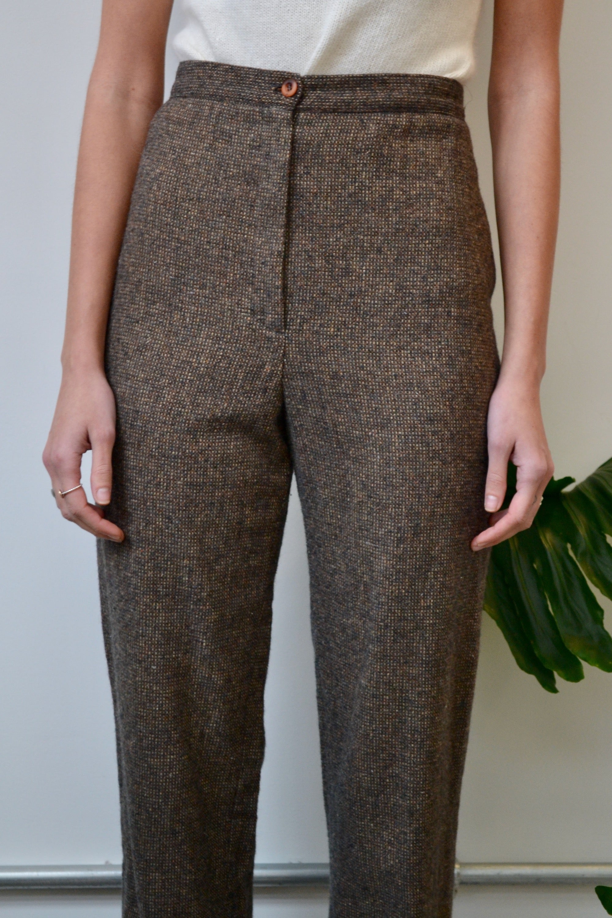 Speckled High Waist Trousers
