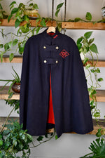 Navy Blue Wool Nurses Cape Coat