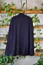 Navy Blue Wool Nurses Cape Coat