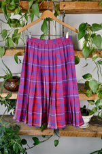 Fifties Pink & Purple Reversible Plaid Skirt