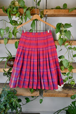 Fifties Pink & Purple Reversible Plaid Skirt