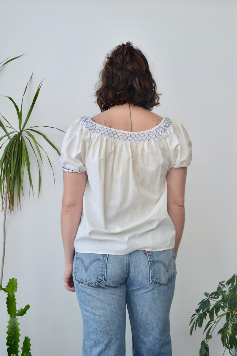 Vintage Embroidered Peasant Blouse – Community Thrift and Vintage