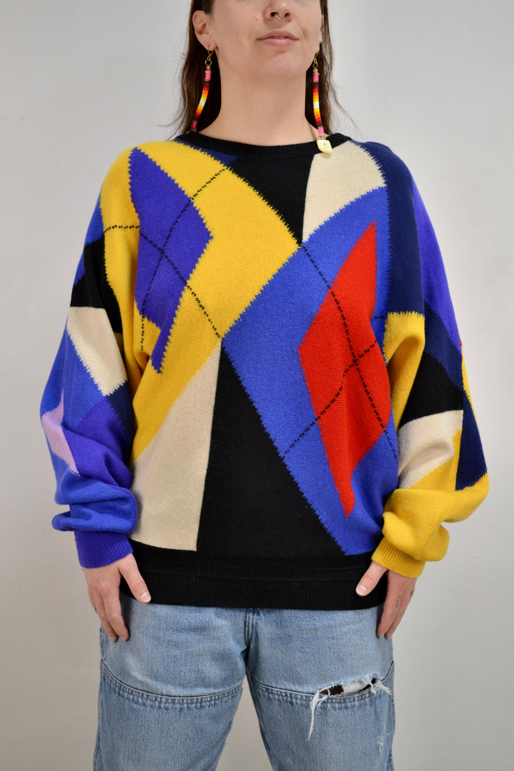 Eighties Versace Argyle Sweater