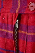 Fifties Pink & Purple Reversible Plaid Skirt