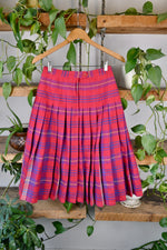 Fifties Pink & Purple Reversible Plaid Skirt