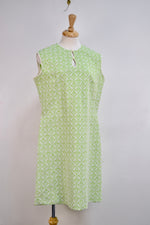 60s Green Patterned House Dress